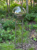 Stainless Steel Gazing Globes - reflective modern decor for indoor / outdoor use