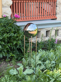 Stainless Steel Gazing Globes - reflective modern decor for indoor / outdoor use