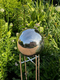 Stainless Steel Gazing Globes - reflective modern decor for indoor / outdoor use
