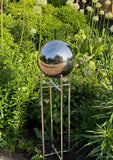 Stainless Steel Gazing Globes - reflective modern decor for indoor / outdoor use