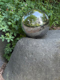 Stainless Steel Gazing Globes - reflective modern decor for indoor / outdoor use