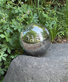 Stainless Steel Gazing Globes - reflective modern decor for indoor / outdoor use