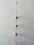 Solid Cast Bronze Three Bell Chime, Overall Length 40"