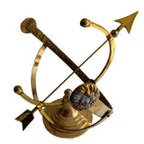 Polished Solid Brass Armillary Sundial - Special Price - Outdoor Scratch and Dent Demo (1334SDA)