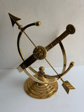 Polished Solid Brass Armillary Sundial - Special Price - Outdoor Scratch and Dent Demo (1334SDA)