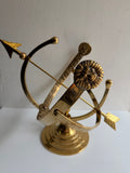 Polished Solid Brass Armillary Sundial - Special Price - Scratch and Dent Demo (1334SDB)