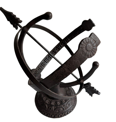 Aluminum Armillary Sundial - Special Price - Scratch and Dent Demo Piece (#1332SDB)