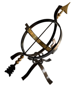 Steel Armillary w/Brass Accents, One Of A Kind Prototype Design (#1324PA)