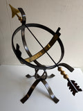 Steel Armillary w/Brass Accents, One Of A Kind Prototype Design (#1324PA)