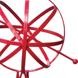 Metal Garden Sphere w/Hairpin Base - Red (#1323-R) - Garden Sundials - 2