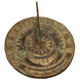 Solid brass colonial sundial #1820 view 2