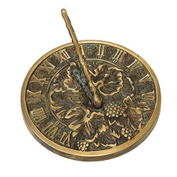 Solid brass grapevine sundial #2306 by Rome