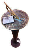 Solid Brass Grow Old With Me Sundial shown on base