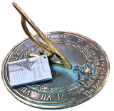 Solid Brass Grow Old With Me Sundial 10" Dia. (#2308) - Garden Sundials - 3