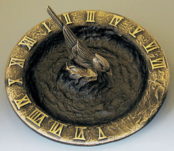 Solid Brass Birdbath Sundial 8.5" Dia. (#2322) - Garden Sundials