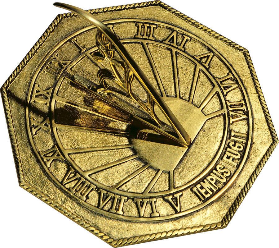 Brass Classic Octagonal Sundial #2390 by Rome