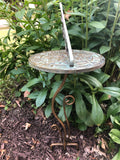 Wrought Iron Flowerbed Pedestal Base W/Faux Aged Brass Finish (#B109)