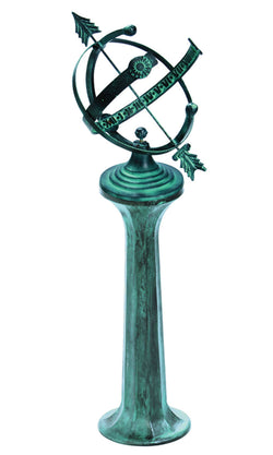 Cast Iron Pillar Pedestal Base (#B26) - Garden Sundials - 1