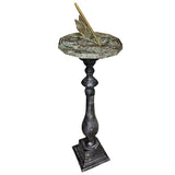 Brass Butterfly Sundial on pedestal base