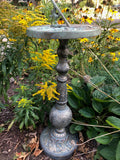 Cast Aluminum Rococo Pedestal Base With Rome Sundial in Garden
