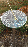 Stainless Steel Tubular Sundial Pedestal (#B81) - Garden Sundials - 2
