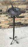 Hammered Steel Pedestal -no spikes  - One Of A Kind (#B82S) - Garden Sundials - 3