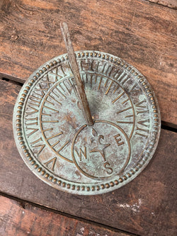 Solid Brass Roman Sundial 8" dia. (#2310)