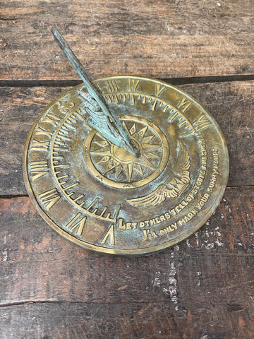 Solid brass colonial sundial #1820 made by Rome